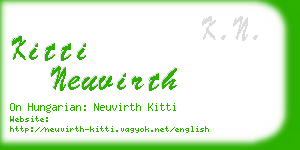 kitti neuvirth business card